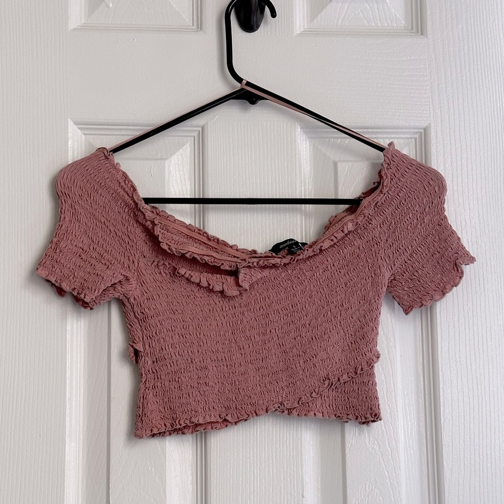 Shirred crop top